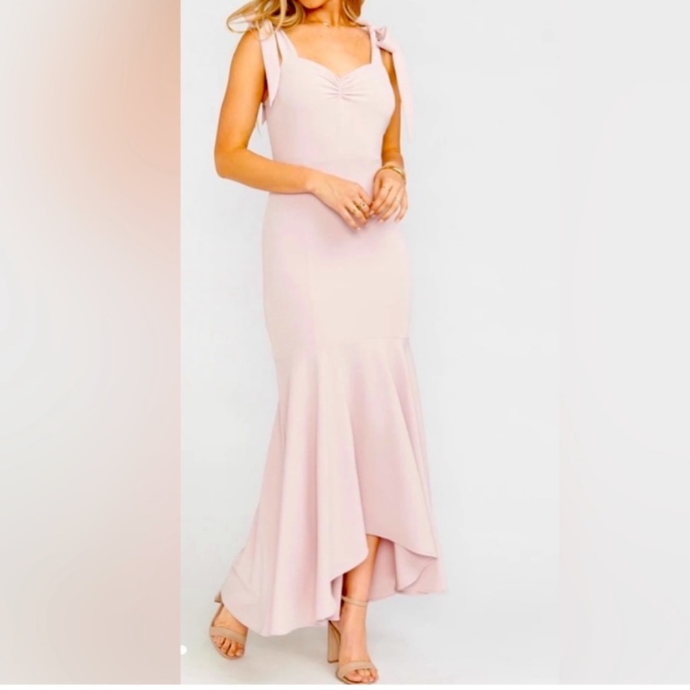 NWT🌸Show Me Your MuMu Blush Barcelona Ruffle Gown. Size XS